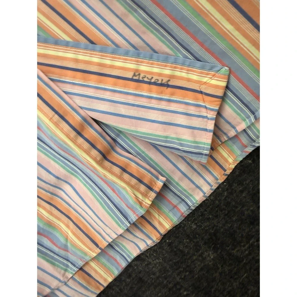 POLO RALPH LAUREN Westerton Button Front Casual Dress Shirt Striped Mens L